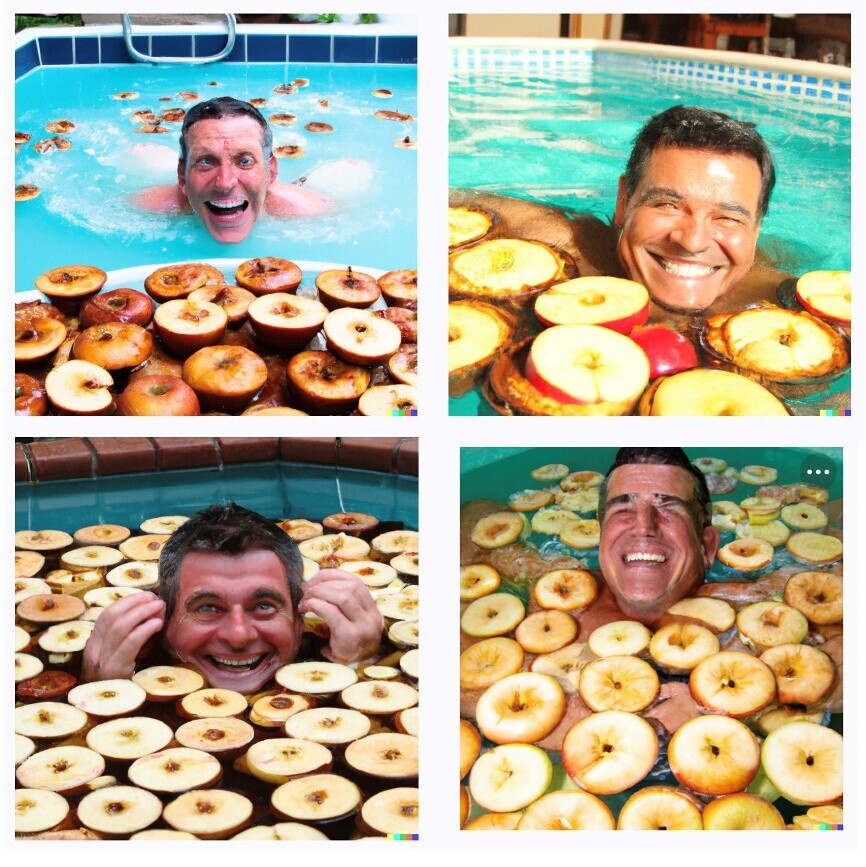 Zwemmen in een bad vol appeltaarten